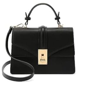 Scarleton Elegant Black Faux  Leather Cross Body Top Handle Women's Bag Like-New